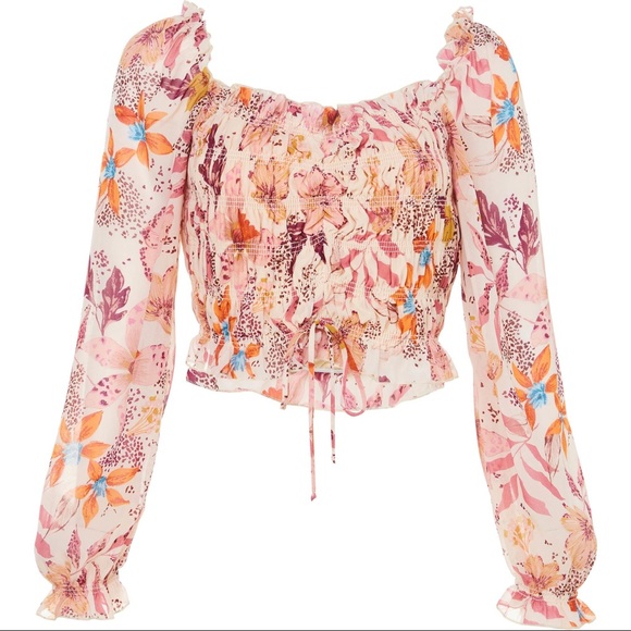 Juniors large smocked summer crop top - Picture 1 of 4